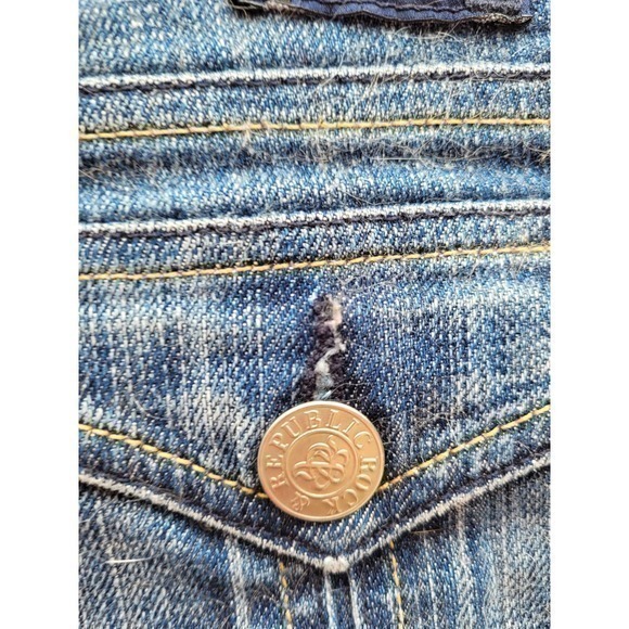 HP Rock and Republic Flap Button Back Pocket Embellished Denim‎ Bootcut Jeans - Picture 14 of 16